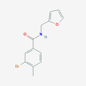 molecular formula C13H12BrNO2 B318690 3-bromo-N-(2-furylmethyl)-4-methylbenzamide 