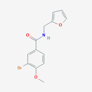 molecular formula C13H12BrNO3 B318691 3-bromo-N-(2-furylmethyl)-4-methoxybenzamide 