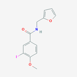 molecular formula C13H12INO3 B318692 N-(furan-2-ylmethyl)-3-iodo-4-methoxybenzamide 