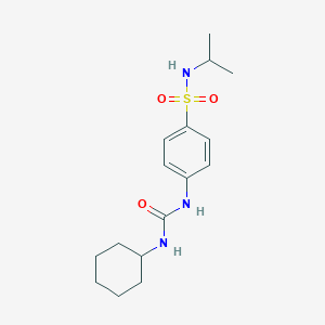 molecular formula C16H25N3O3S B318696 4-{[(cyclohexylamino)carbonyl]amino}-N-isopropylbenzenesulfonamide 