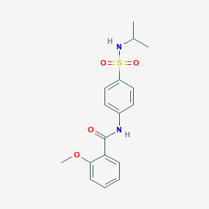 molecular formula C17H20N2O4S B318697 N-{4-[(isopropylamino)sulfonyl]phenyl}-2-methoxybenzamide 