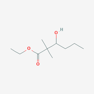 molecular formula C10H20O3 B3186995 Ethyl 3-hydroxy-2,2-dimethylhexanoate CAS No. 137394-65-1