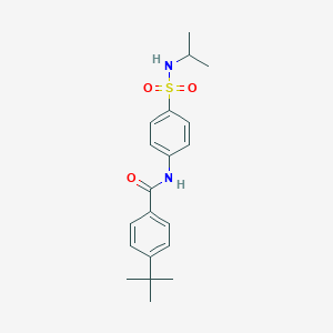 molecular formula C20H26N2O3S B318701 4-tert-butyl-N-{4-[(isopropylamino)sulfonyl]phenyl}benzamide 