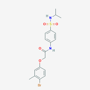 molecular formula C18H21BrN2O4S B318702 2-(4-bromo-3-methylphenoxy)-N-{4-[(isopropylamino)sulfonyl]phenyl}acetamide 