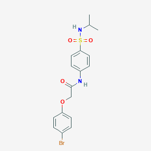 molecular formula C17H19BrN2O4S B318704 2-(4-bromophenoxy)-N-{4-[(isopropylamino)sulfonyl]phenyl}acetamide 