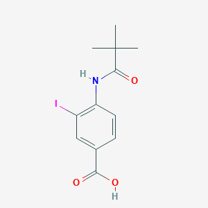 molecular formula C12H14INO3 B3187066 3-Iodo-4-pivalamidobenzoic acid CAS No. 139078-63-0