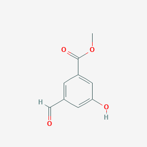 molecular formula C9H8O4 B3187077 Methyl 3-formyl-5-hydroxybenzoate CAS No. 1393545-50-0