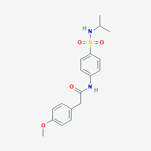 N-{4-[(isopropylamino)sulfonyl]phenyl}-2-(4-methoxyphenyl)acetamide