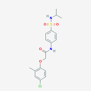 molecular formula C18H21ClN2O4S B318712 2-(4-chloro-2-methylphenoxy)-N-{4-[(isopropylamino)sulfonyl]phenyl}acetamide 