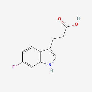 molecular formula C11H10FNO2 B3187139 3-(6-Fluoro-1H-indol-3-yl)propanoic acid CAS No. 141071-78-5