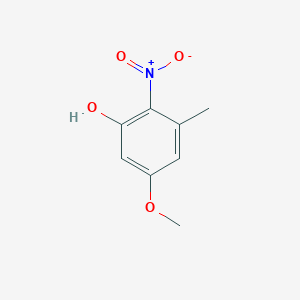 molecular formula C8H9NO4 B3187157 5-Methoxy-3-methyl-2-nitrophenol CAS No. 14124-36-8