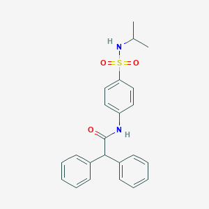 molecular formula C23H24N2O3S B318717 N-{4-[(isopropylamino)sulfonyl]phenyl}-2,2-diphenylacetamide 