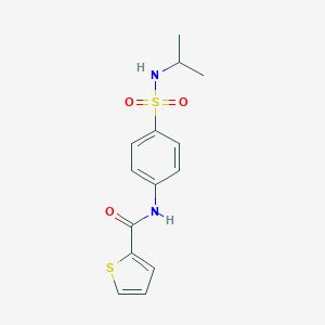 molecular formula C14H16N2O3S2 B318720 N-{4-[(isopropylamino)sulfonyl]phenyl}-2-thiophenecarboxamide 
