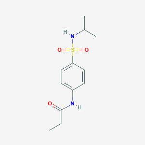 molecular formula C12H18N2O3S B318721 N-[4-(propan-2-ylsulfamoyl)phenyl]propanamide 