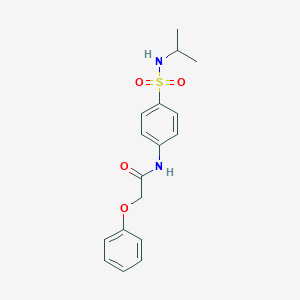 molecular formula C17H20N2O4S B318722 N-{4-[(isopropylamino)sulfonyl]phenyl}-2-phenoxyacetamide 