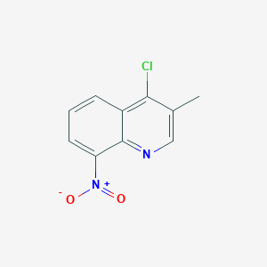 molecular formula C10H7ClN2O2 B3187270 Quinoline, 4-chloro-3-methyl-8-nitro- CAS No. 145363-64-0