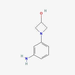 molecular formula C9H12N2O B3187291 1-(3-Aminophenyl)azetidin-3-ol CAS No. 1456595-11-1