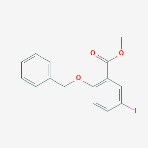 molecular formula C15H13IO3 B3187305 Methyl 2-(benzyloxy)-5-iodobenzoate CAS No. 146335-26-4