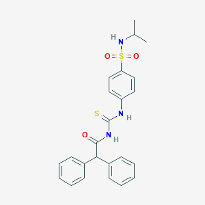 molecular formula C24H25N3O3S2 B318732 4-({[(diphenylacetyl)amino]carbothioyl}amino)-N-isopropylbenzenesulfonamide 