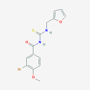 molecular formula C14H13BrN2O3S B318737 N-(3-bromo-4-methoxybenzoyl)-N'-(2-furylmethyl)thiourea 