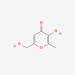 molecular formula C7H8O4 B3187383 4H-Pyran-4-one, 3-hydroxy-6-(hydroxymethyl)-2-methyl- CAS No. 1506-67-8