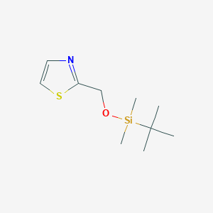 molecular formula C10H19NOSSi B3187437 2-((Tert-butyldimethylsilyloxy)methyl)thiazole CAS No. 152351-97-8