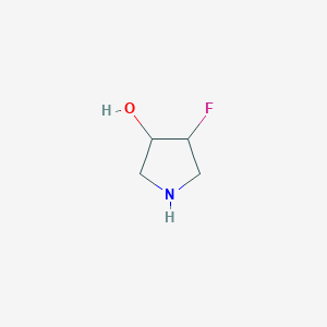 molecular formula C4H8FNO B3187439 4-氟吡咯烷-3-醇 CAS No. 1524707-61-6