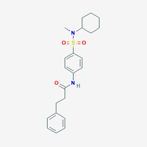 N-(4-{[cyclohexyl(methyl)amino]sulfonyl}phenyl)-3-phenylpropanamide