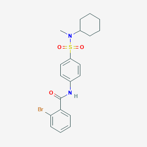 2-bromo-N-(4-{[cyclohexyl(methyl)amino]sulfonyl}phenyl)benzamide