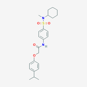 N-(4-{[cyclohexyl(methyl)amino]sulfonyl}phenyl)-2-(4-isopropylphenoxy)acetamide