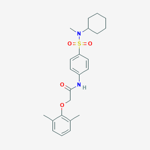 N-(4-{[cyclohexyl(methyl)amino]sulfonyl}phenyl)-2-(2,6-dimethylphenoxy)acetamide