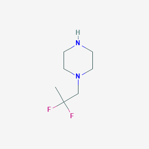 molecular formula C7H14F2N2 B3187527 1-(2,2-Difluoropropyl)piperazine CAS No. 1557697-43-4
