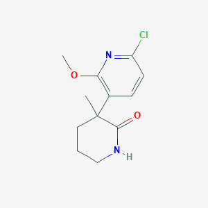 molecular formula C12H15ClN2O2 B3187611 3-(6-Chloro-2-methoxypyridin-3-yl)-3-methylpiperidin-2-one CAS No. 1610563-78-4