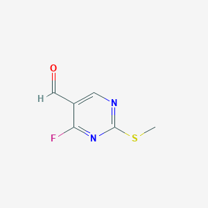 5-Pyrimidinecarboxaldehyde, 4-fluoro-2-(methylthio)-