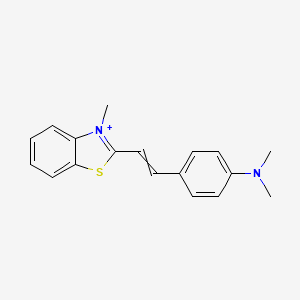 molecular formula C18H19N2S+ B3187635 2-[4-(Dimethylamino)styryl]-3-methyl-3-benzothiazolium CAS No. 16197-32-3