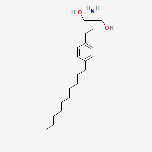 molecular formula C22H39NO2 B3187638 1,3-Propanediol, 2-amino-2-[2-(4-undecylphenyl)ethyl]- CAS No. 162361-39-9