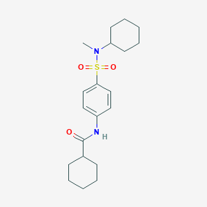 N-(4-{[cyclohexyl(methyl)amino]sulfonyl}phenyl)cyclohexanecarboxamide