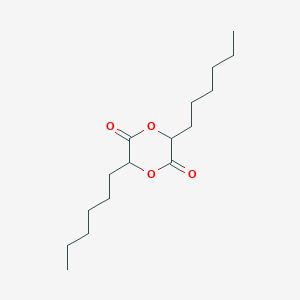 molecular formula C16H28O4 B3187707 1,4-Dioxane-2,5-dione, 3,6-dihexyl- CAS No. 164790-46-9