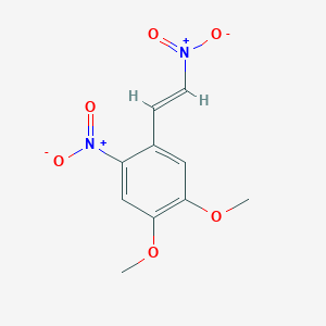 molecular formula C10H10N2O6 B3187718 1,2-dimethoxy-4-nitro-5-[(E)-2-nitroethenyl]benzene CAS No. 16551-84-1