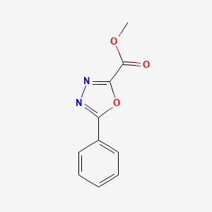 molecular formula C10H8N2O3 B3187737 1,3,4-Oxadiazole-2-carboxylic acid, 5-phenyl-, methyl ester CAS No. 16691-26-2