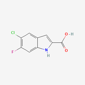molecular formula C9H5ClFNO2 B3187741 5-Chloro-6-fluoro-1H-indole-2-carboxylic acid CAS No. 169674-55-9