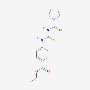 molecular formula C16H20N2O3S B318775 Ethyl 4-(cyclopentanecarbonylcarbamothioylamino)benzoate 
