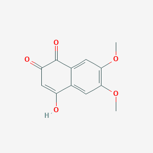 molecular formula C12H10O5 B3187754 4-Hydroxy-6,7-dimethoxynaphthalene-1,2-dione CAS No. 17173-25-0