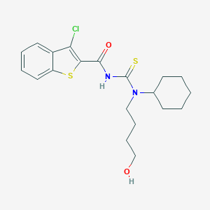 3-chloro-N-{[cyclohexyl(4-hydroxybutyl)amino]carbonothioyl}-1-benzothiophene-2-carboxamide