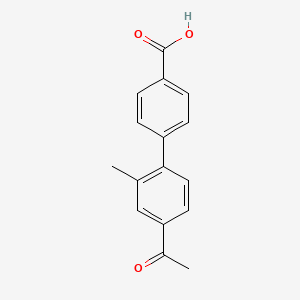 molecular formula C16H14O3 B3187854 4'-Acetyl-2'-methylbiphenyl-4-carboxylic acid CAS No. 178313-44-5