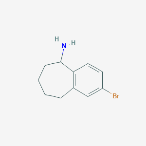 molecular formula C11H14BrN B3187883 2-Bromo-6,7,8,9-tetrahydro-5H-benzo[7]annulen-5-amine CAS No. 1798792-42-3