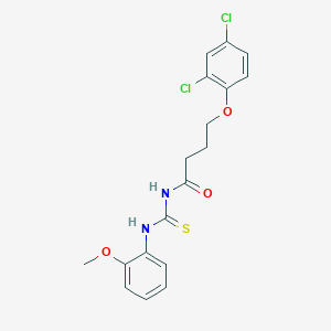 molecular formula C18H18Cl2N2O3S B318789 4-(2,4-dichlorophenoxy)-N-[(2-methoxyphenyl)carbamothioyl]butanamide 