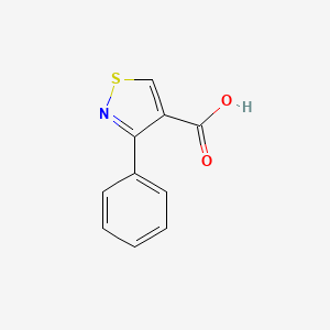 molecular formula C10H7NO2S B3187907 3-苯基异噻唑-4-羧酸 CAS No. 18160-82-2