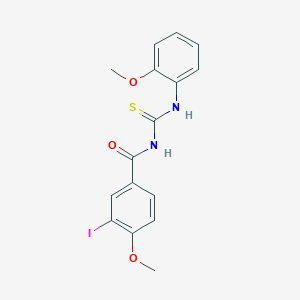 molecular formula C16H15IN2O3S B318792 3-iodo-4-methoxy-N-[(2-methoxyphenyl)carbamothioyl]benzamide 