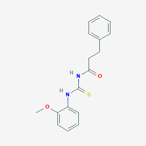 molecular formula C17H18N2O2S B318793 N-[(2-methoxyphenyl)carbamothioyl]-3-phenylpropanamide 